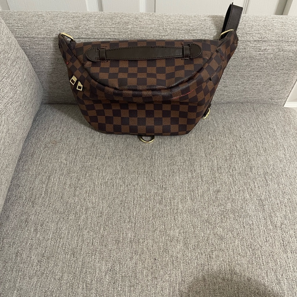 Brown Checkered Bum Bag